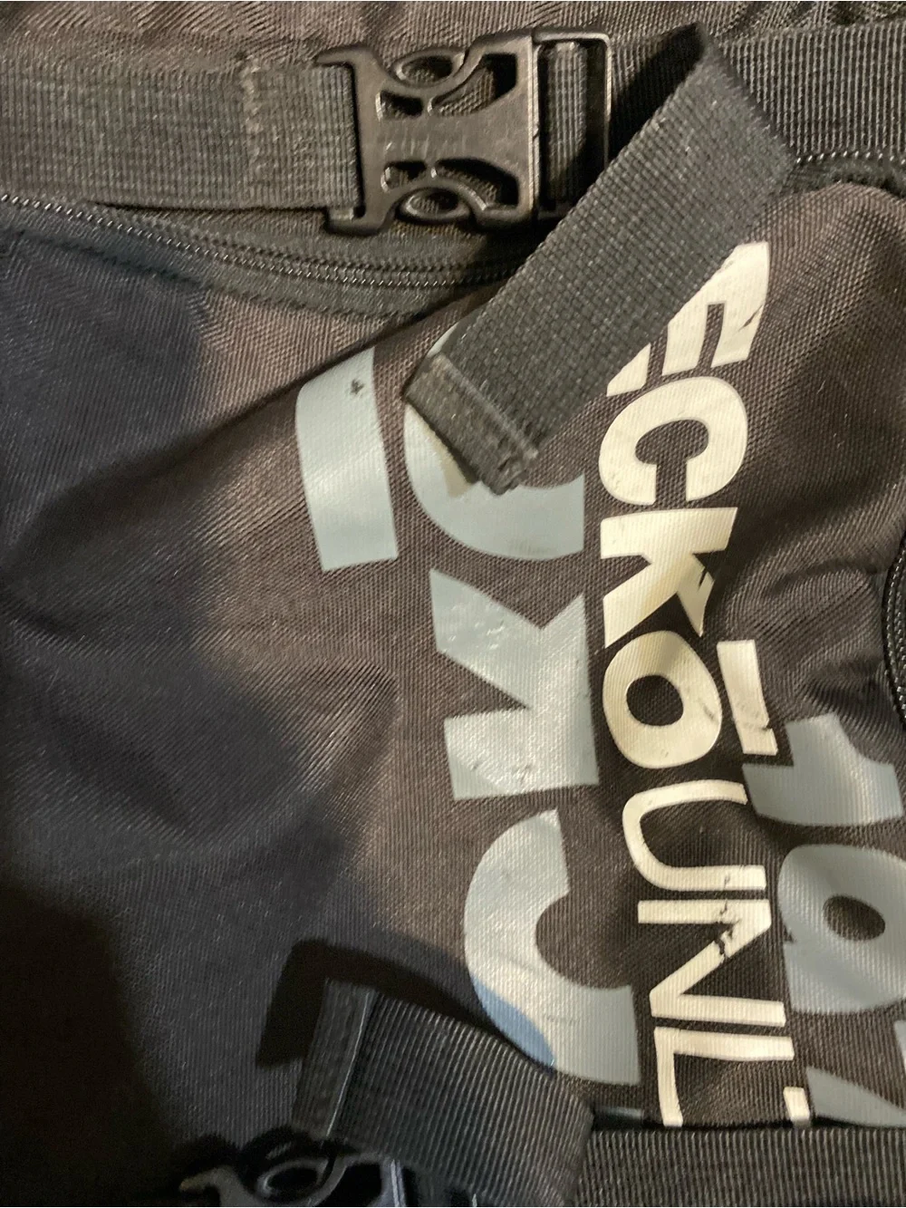 Y2K Ecko Unltd. By Marc Ecko Black Grungy Rhino Logo Black Streetwear Backpack